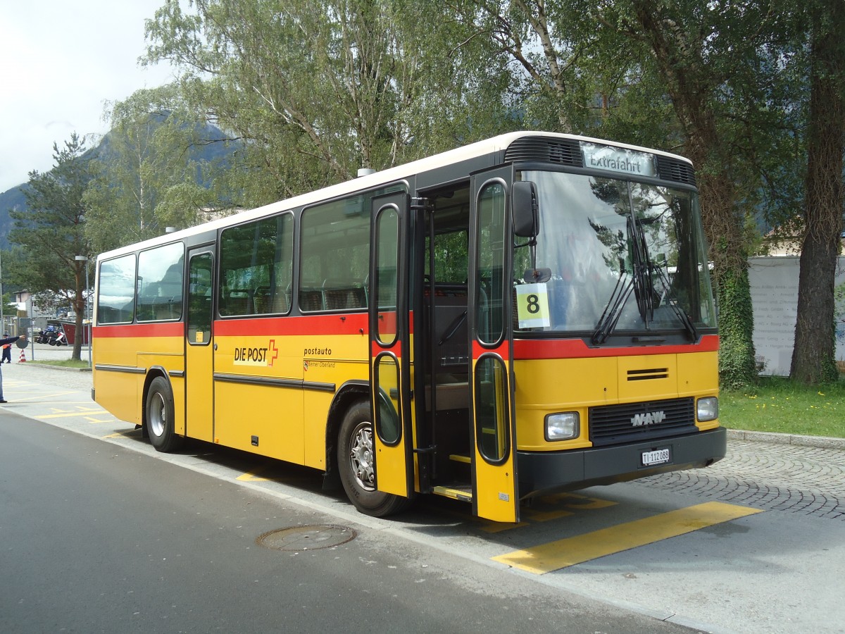 (139'442) - Marchetti, Airolo - TI 112'088 - NAW/Hess (ex PostAuto Bern; ex AVG Meiringen Nr. 66; ex P 24'452) am 11. Juni 2012 beim Bahnhof Fl�elen
