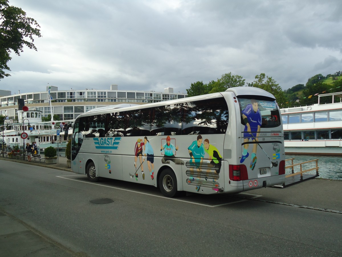 (139'475) - Gast, Utzenstorf - BE 42'011 - MAN am 13. Juni 2012 bei der Schiffl�ndte Thun