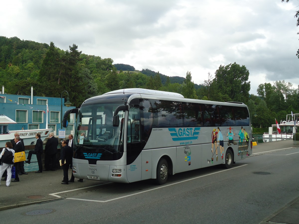 (139'476) - Gast, Utzenstorf - BE 42'011 - MAN am 13. Juni 2012 bei der Schiffl�ndte Thun
