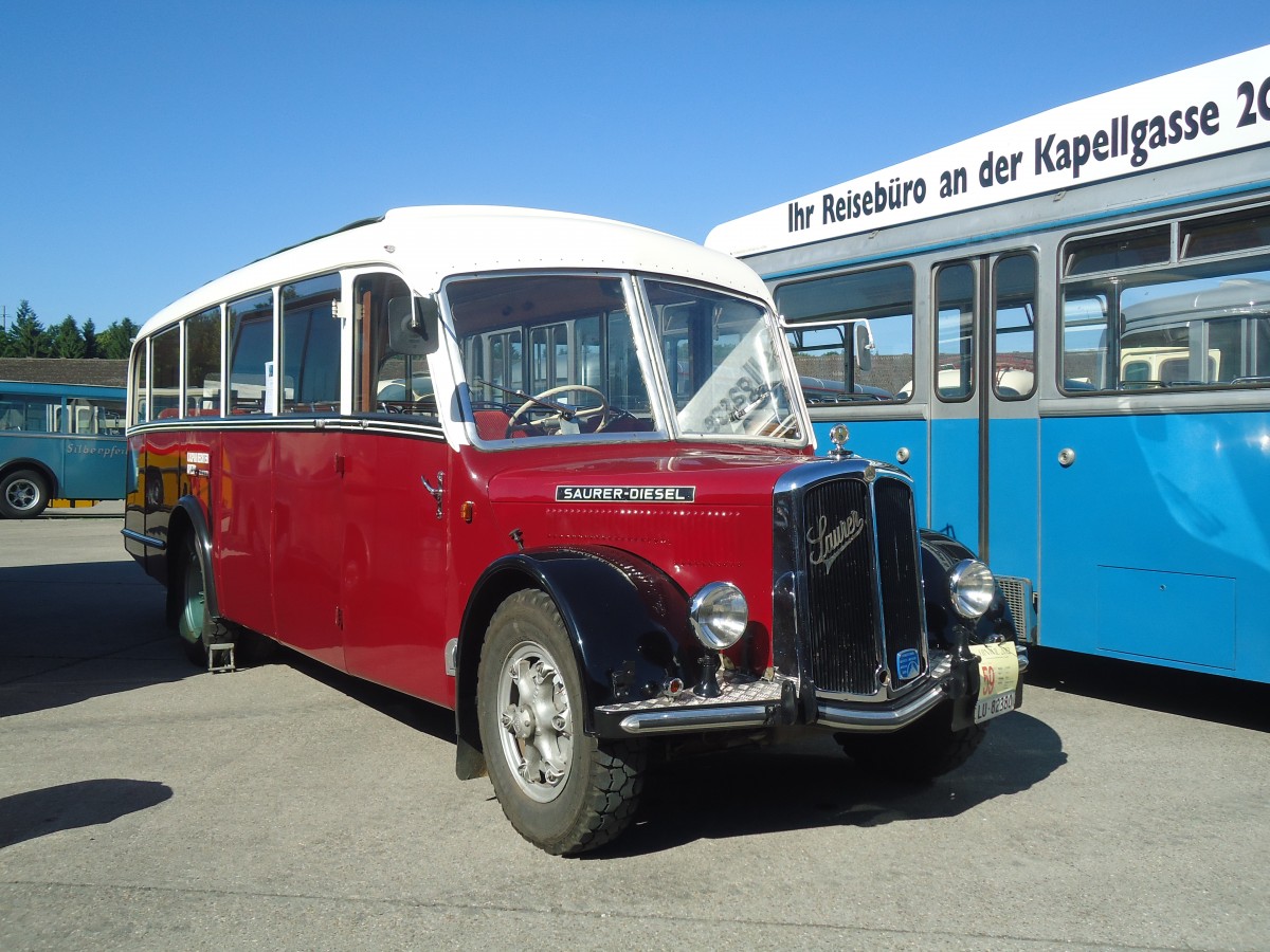 (139'490) - Bechter. Kriens - LU 82'380 - Saurer/Krapf (ex M�nch, D-Marienberg; ex Spirig, Widnau; ex RhV Altst�tten Nr. 33; ex Th�r, Eichberg) am 16. Juni 2012 in Hinwil, AMP