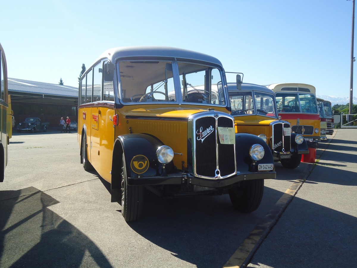 (139'513) - Dozza, K�snacht - Nr. 6/ZH 142'445 - Saurer/Krapf (ex Roost, Steinhausen; ex Fleischmann, Schaffhausen; ex Mezger, Altdorf/SH) am 16. Juni 2012 in Hinwil, AMP