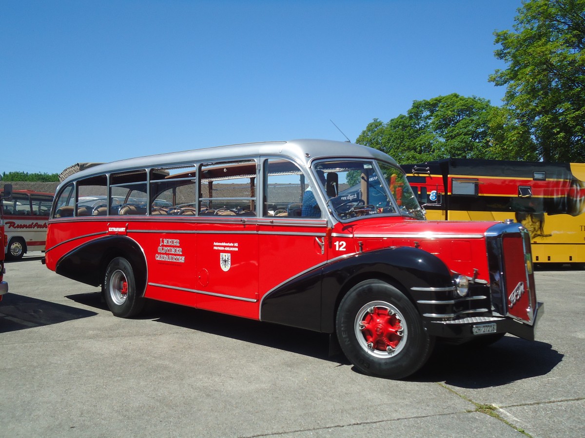 (139'685) - Meier, Gr�t - Nr. 12/ZH 27'216 - FBW/R&J (ex Wespe, Altst�tten; ex AFA Adelboden Nr. 12) am 16. Juni 2012 in Hinwil, AMP