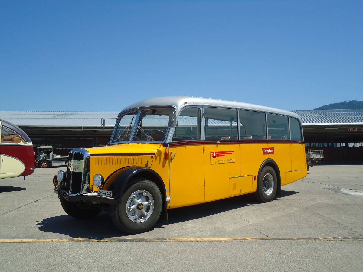 (139'785) - Dozza, K�snacht - Nr. 6/ZH 142'445 - Saurer/Krapf (ex Roost, Steinhausen; ex Fleischmann, Schaffhausen; ex Mezger, Altdorf/SH) am 16. Juni 2012 in Hinwil, AMP