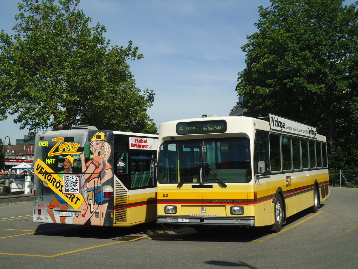 (139'986) - STI Thun - Nr. 52/BE 396'552 - Saurer/R&J am 24. Juni 2012 bei der Schiffl�ndte Thun
