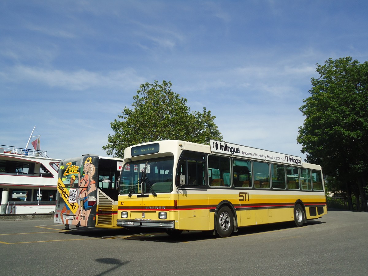 (139'999) - STI Thun - Nr. 52/BE 396'552 - Saurer/R&J am 24. Juni 2012 bei der Schiffl�ndte Thun