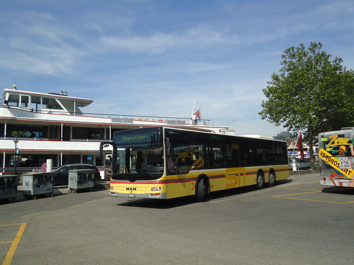 (140'000) - STI Thun - Nr. 132/BE 801'132 - MAN am 24. Juni 2012 bei der Schiffl�ndte Thun