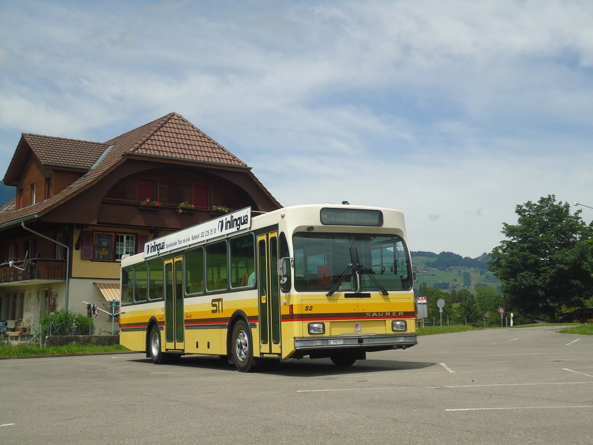 (140'040) - STI Thun - Nr. 52/BE 396'552 - Saurer/R&J am 24. Juni 2012 in L�ngenb�hl, Grizzlib�r