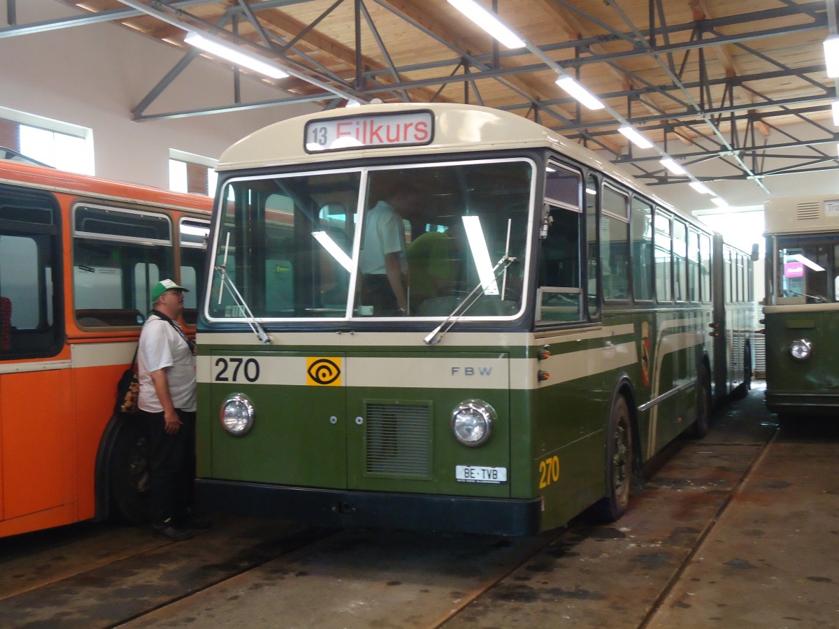 (140'079) - SVB Bern (TVB) - Nr. 270 - FBW/SWS-Gangloff am 24. Juni 2012 in Bern, Weissenb�hl