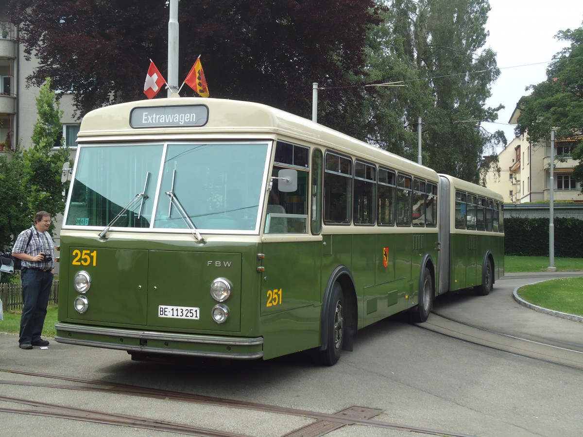 (140'102) - SVB Bern (TVB) - Nr. 251/BE 113'251 - FBW/SWS-R&J am 24. Juni 2012 in Bern, Weissenb�hl