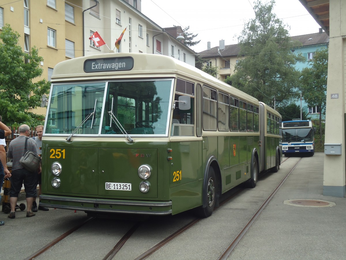 (140'105) - SVB Bern (TVB) - Nr. 251/BE 113'251 - FBW/SWS-R&J am 24. Juni 2012 in Bern, Weissenb�hl