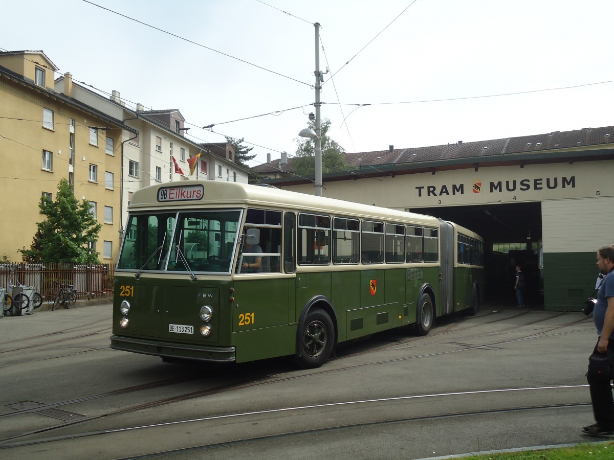 (140'166) - SVB Bern (TVB) - Nr. 251/BE 113'251 - FBW/SWS-R&J am 24. Juni 2012 in Bern, Weissenb�hl