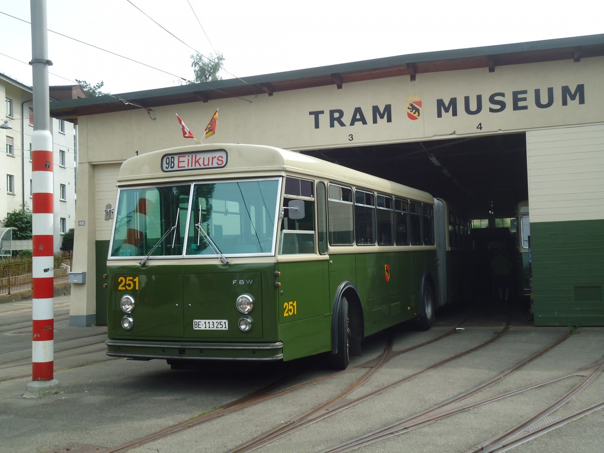 (140'168) - SVB Bern (TVB) - Nr. 251/BE 113'251 - FBW/SWS-R&J am 24. Juni 2012 in Bern, Weissenb�hl