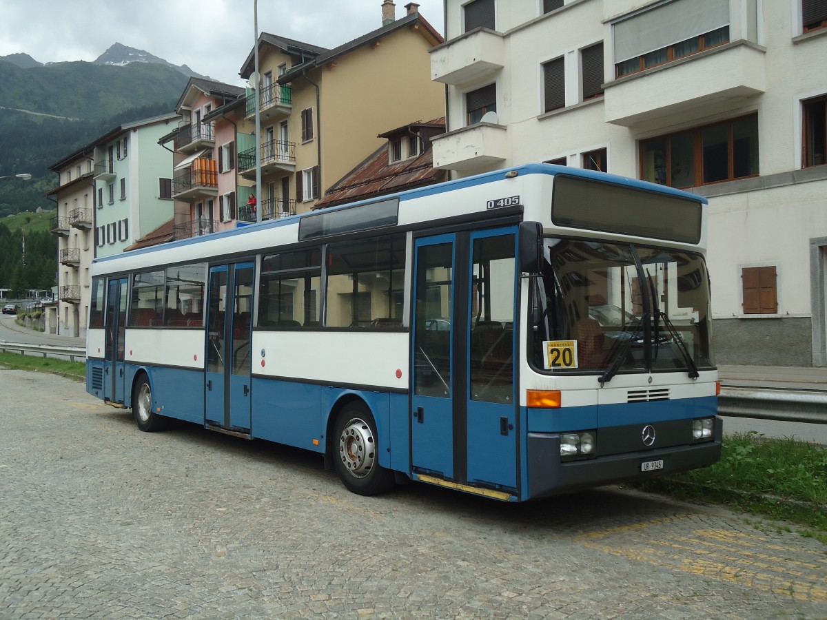 (140'343) - Meyer, G�schenen - UR 9345 - Mercedes (ex Gut, Binz Nr. 18) am 1. Juli 2012 beim Bahnhof Airolo