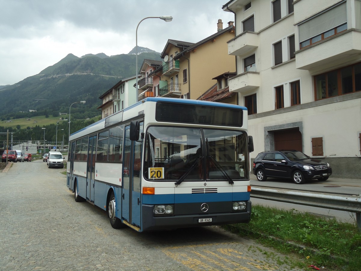 (140'346) - Meyer, G�schenen - UR 9345 - Mercedes (ex Gut, Binz Nr. 18) am 1. Juli 2012 beim Bahnhof Airolo