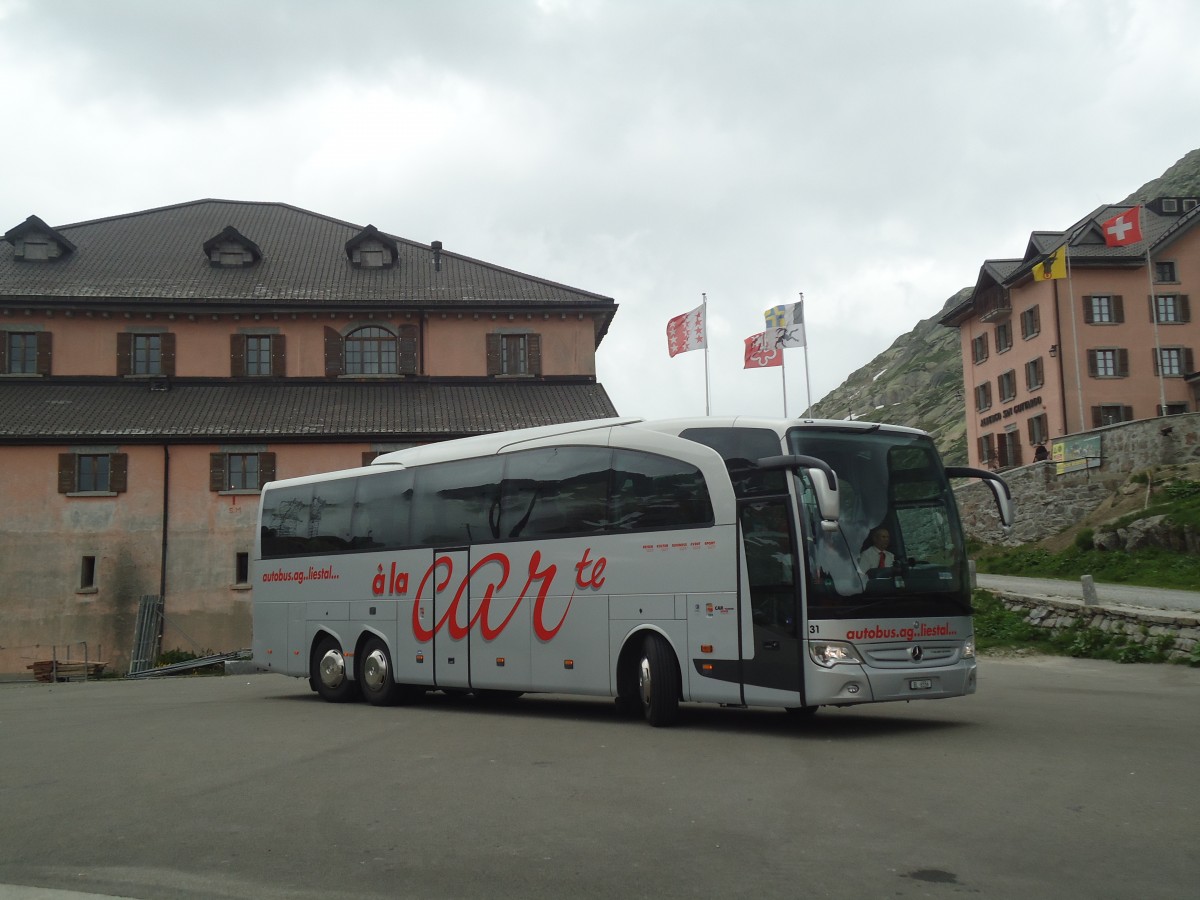 (140'358) - AAGL Liestal - Nr. 31/BL 6556 - Mercedes am 1. Juli 2012 in Gotthard, Passh�he