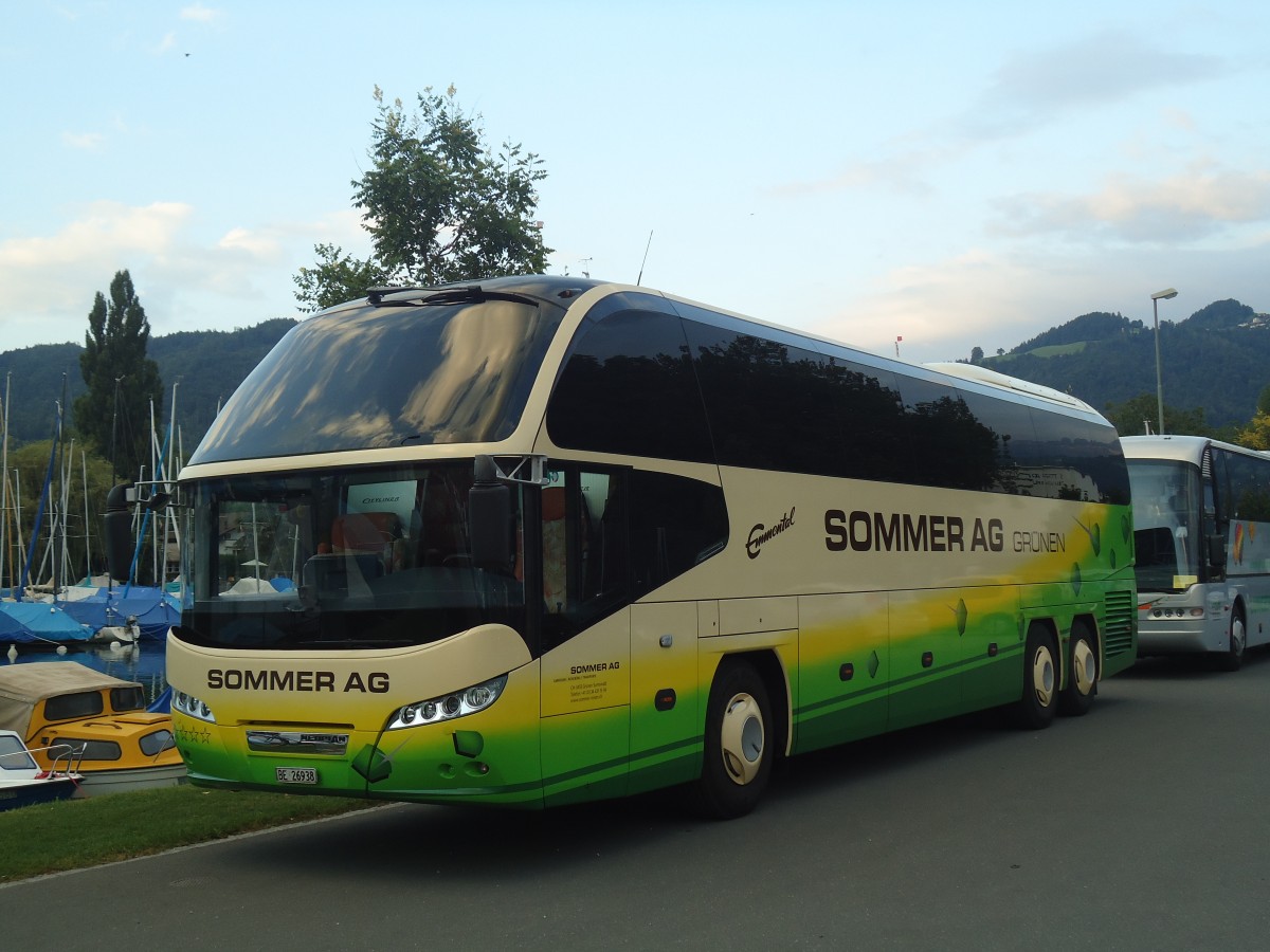 (141'011) - Sommer, Gr�nen - BE 26'938 - Neoplan am 3. August 2012 in Thun, Strandbad