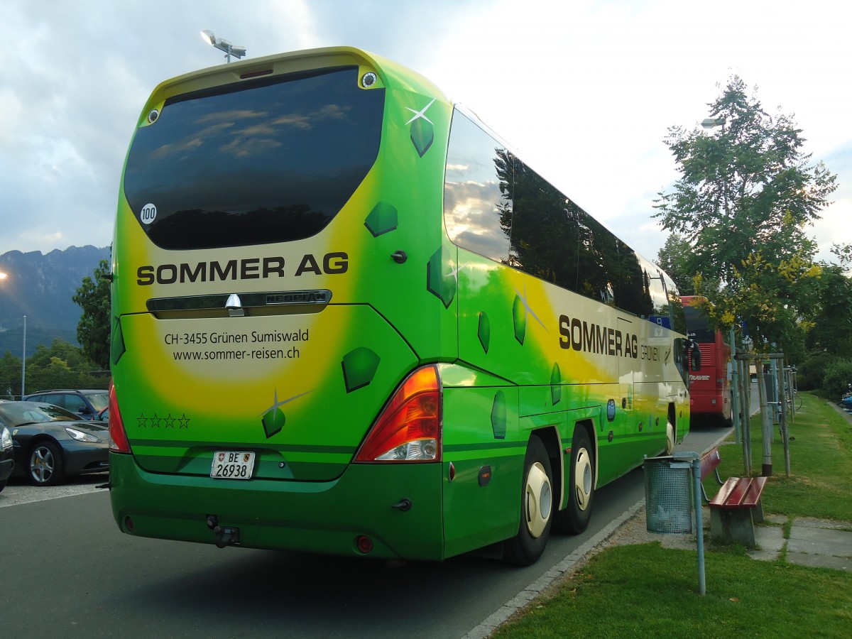 (141'014) - Sommer, Gr�nen - BE 26'938 - Neoplan am 3. August 2012 in Thun, Strandbad