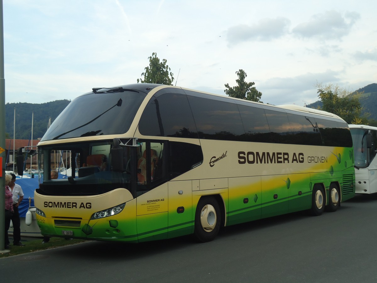 (141'030) - Sommer, Gr�nen - BE 26'938 - Neoplan am 4. August 2012 in Thun, Strandbad