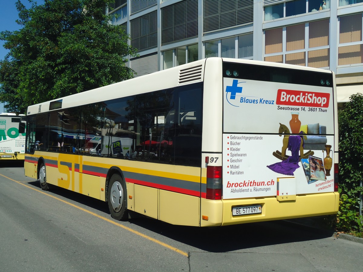 (141'050) - STI Thun - Nr. 97/BE 577'097 - MAN am 8. August 2012 bei der Schiffl�ndte Thun