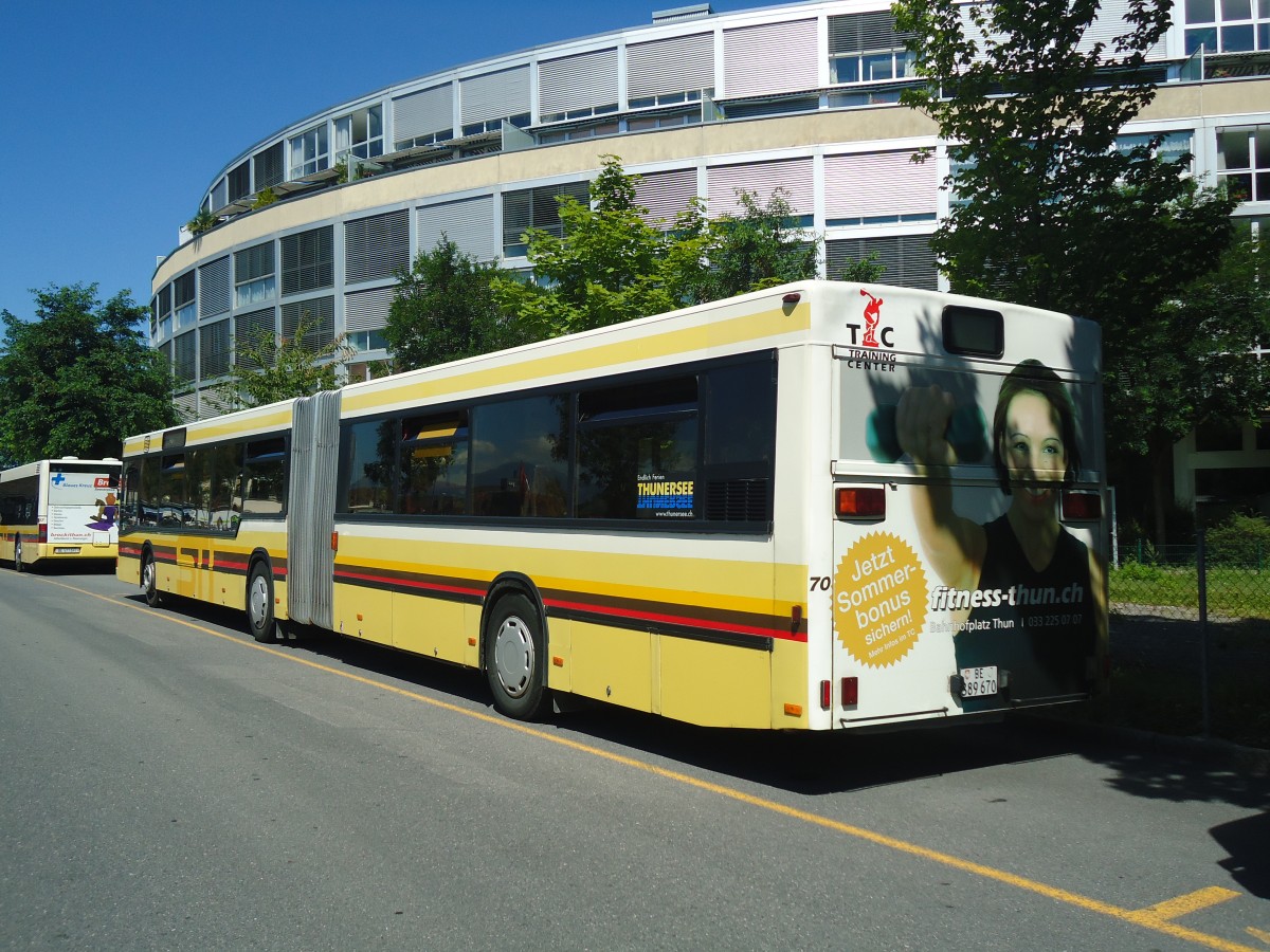 (141'051) - STI Thun - Nr. 70/BE 389'670 - MAN am 8. August 2012 bei der Schiffl�ndte Thun