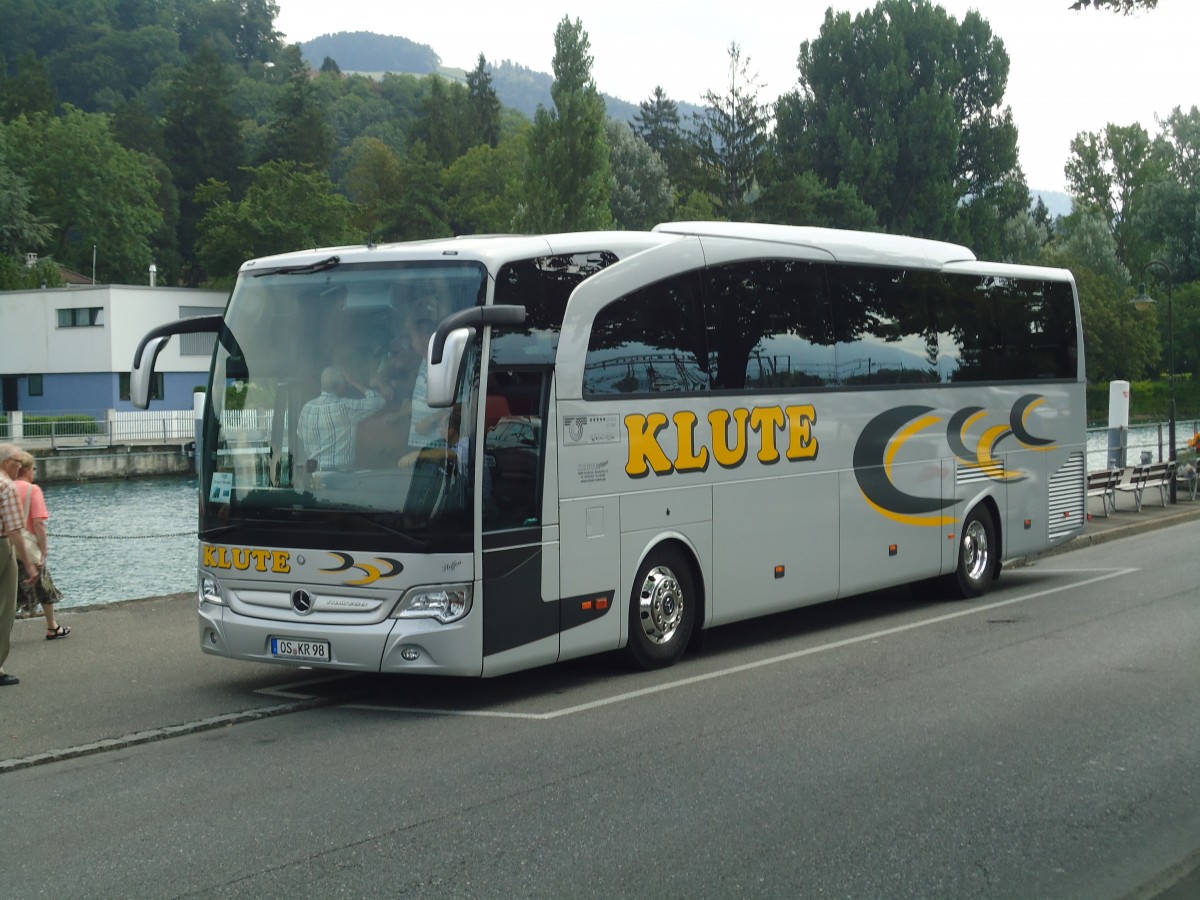 (141'081) - Aus Deutschland: Klute, Osnabr�ck - OS-KR 98 - Mercedes am 13. August 2012 bei der Schiffl�ndte Thun
