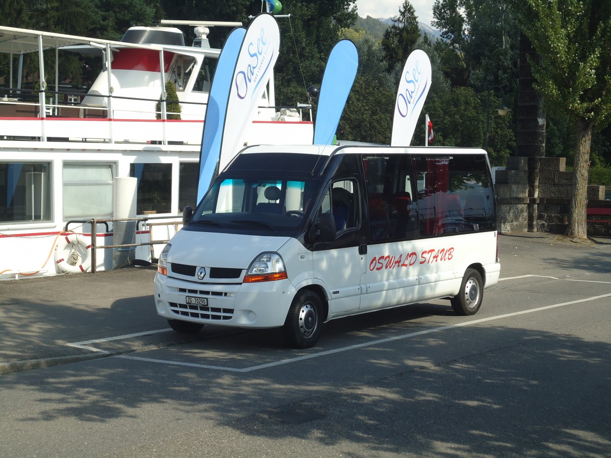 (141'136) - Staub, Menzingen - ZG 70'290 - Renault am 15. August 2012 bei der Schiffl�ndte Thun