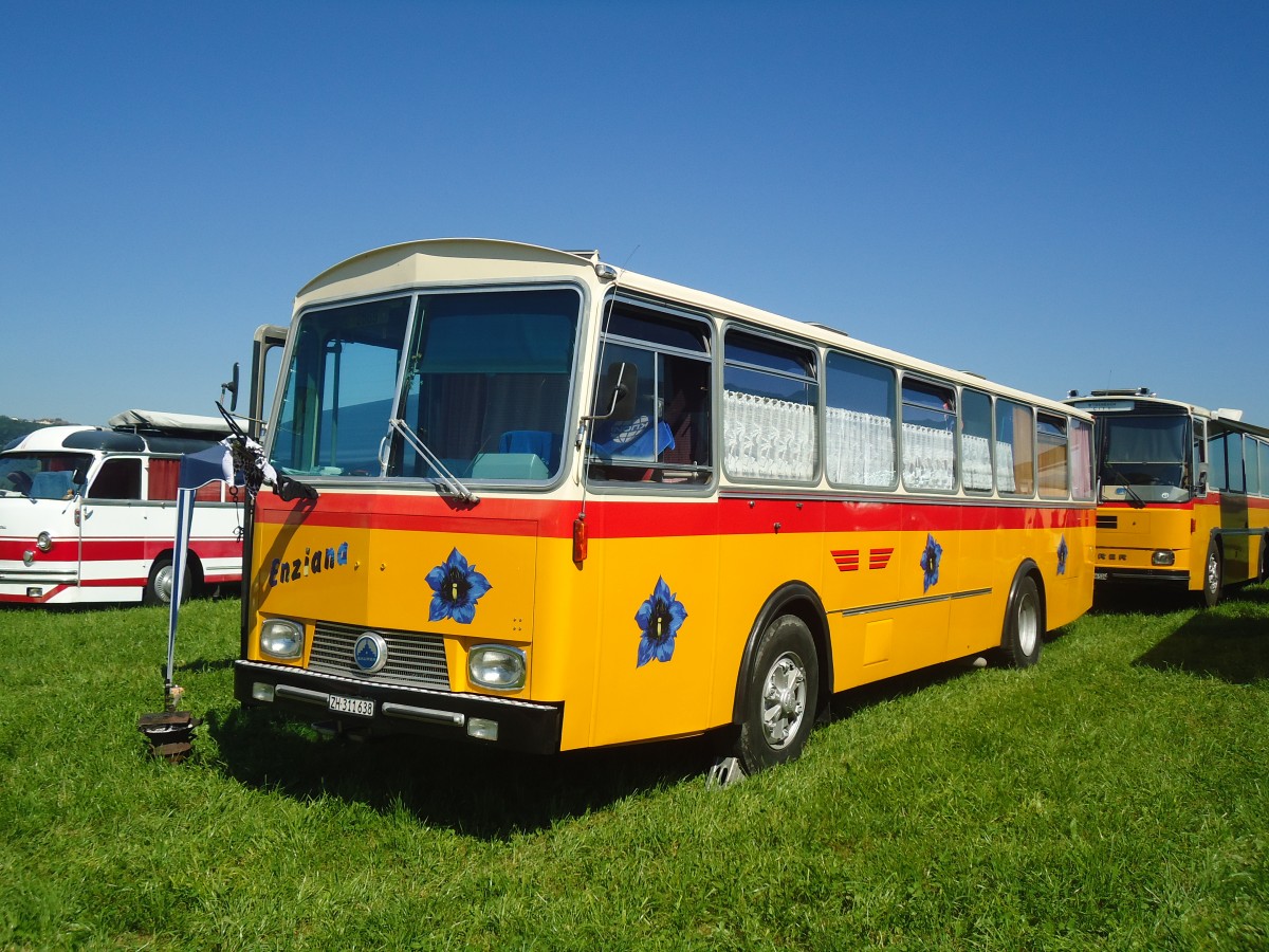 (141'162) - G�hwiler, Birmensdorf - ZH 311'638 - Saurer/T�scher (ex AVG Grindelwald Nr. 12; ex Steiger, Schlatt) am 18. August 2012 in Affeltrangen, Kreuzegg