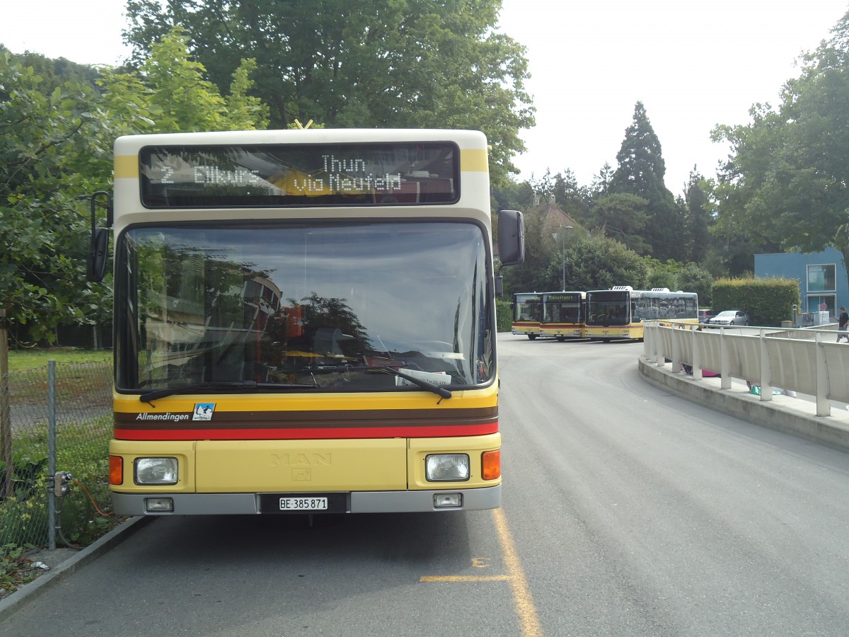 (141'402) - STI Thun - Nr. 71/BE 385'871 - MAN am 28. August 2012 bei der Schiffl�ndte Thun