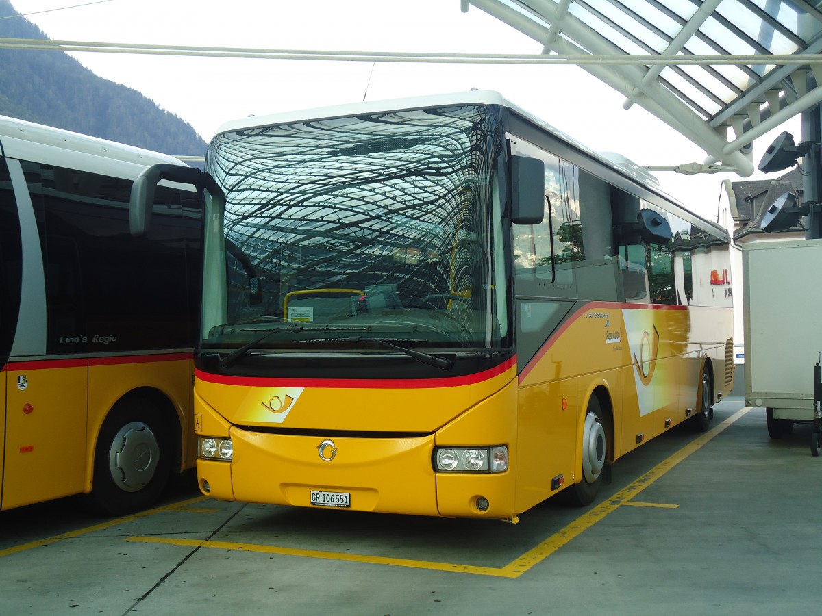 (141'576) - PostAuto Graub�nden - GR 106'551 - Irisbus am 15. September 2012 in Chur, Postautostation