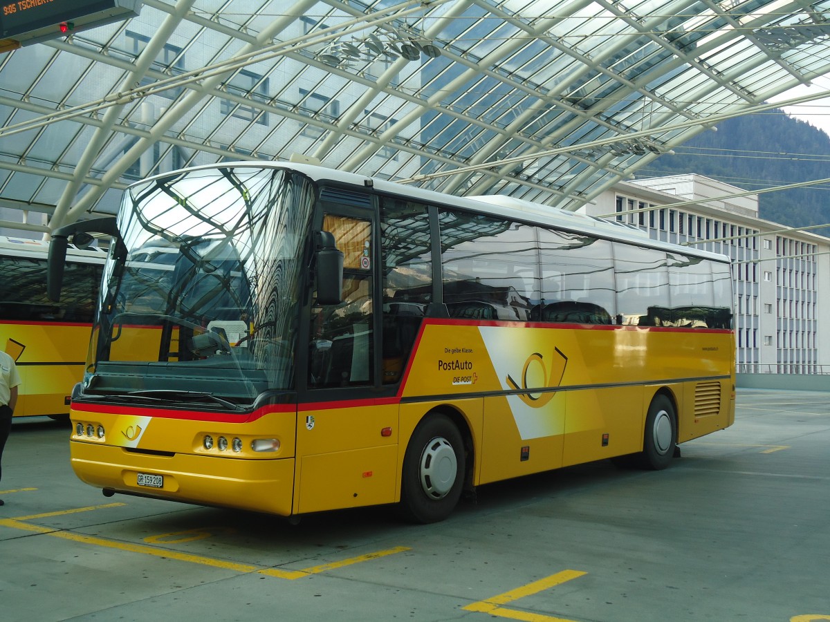 (141'585) - PostAuto Graub�nden - GR 159'208 - Neoplan (ex P 25'083) am 15. September 2012 in Chur, Postautostation