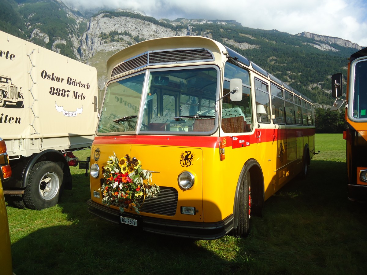 (141'604) - Fischer, Basel - Nr. 21/BS 2661 - FBW/Gangloff (ex B�tra, Birr Nr. 21; ex P 24'160) am 15. September 2012 in Chur, Waffenplatz