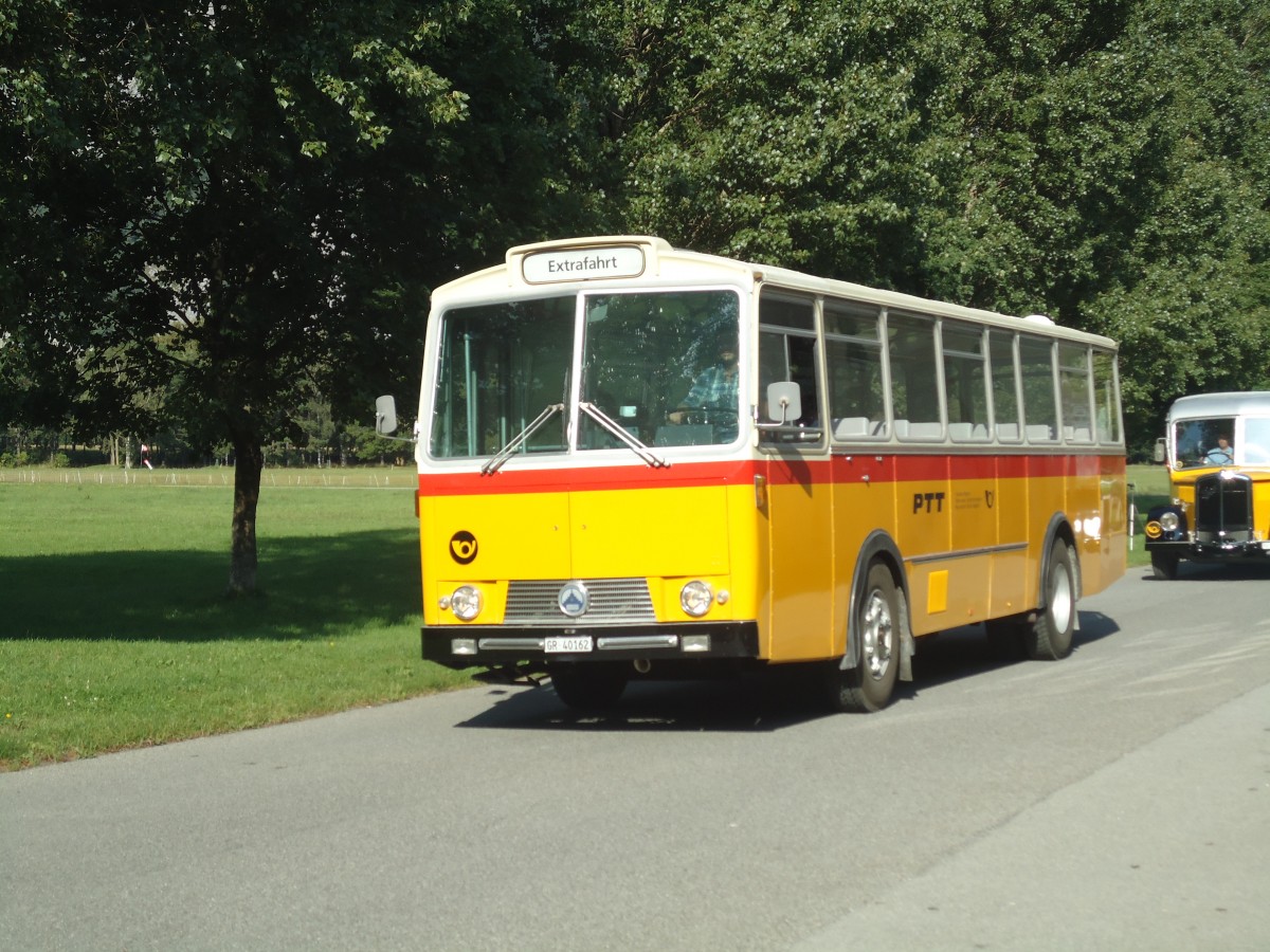 (141'642) - HPTrans, Thusis - GR 40'162 - Saurer/T�scher (ex Mauerhofer, Worb; ex Erni, Schupfart Nr. 3; ex P 24'636) am 15. September 2012 in Chur, Waffenplatz