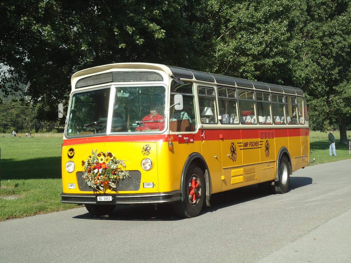 (141'688) - Fischer, Basel - Nr. 21/BS 2661 - FBW/Gangloff (ex B�tra, Birr Nr. 21; ex P 24'160) am 15. September 2012 in Chur, Waffenplatz