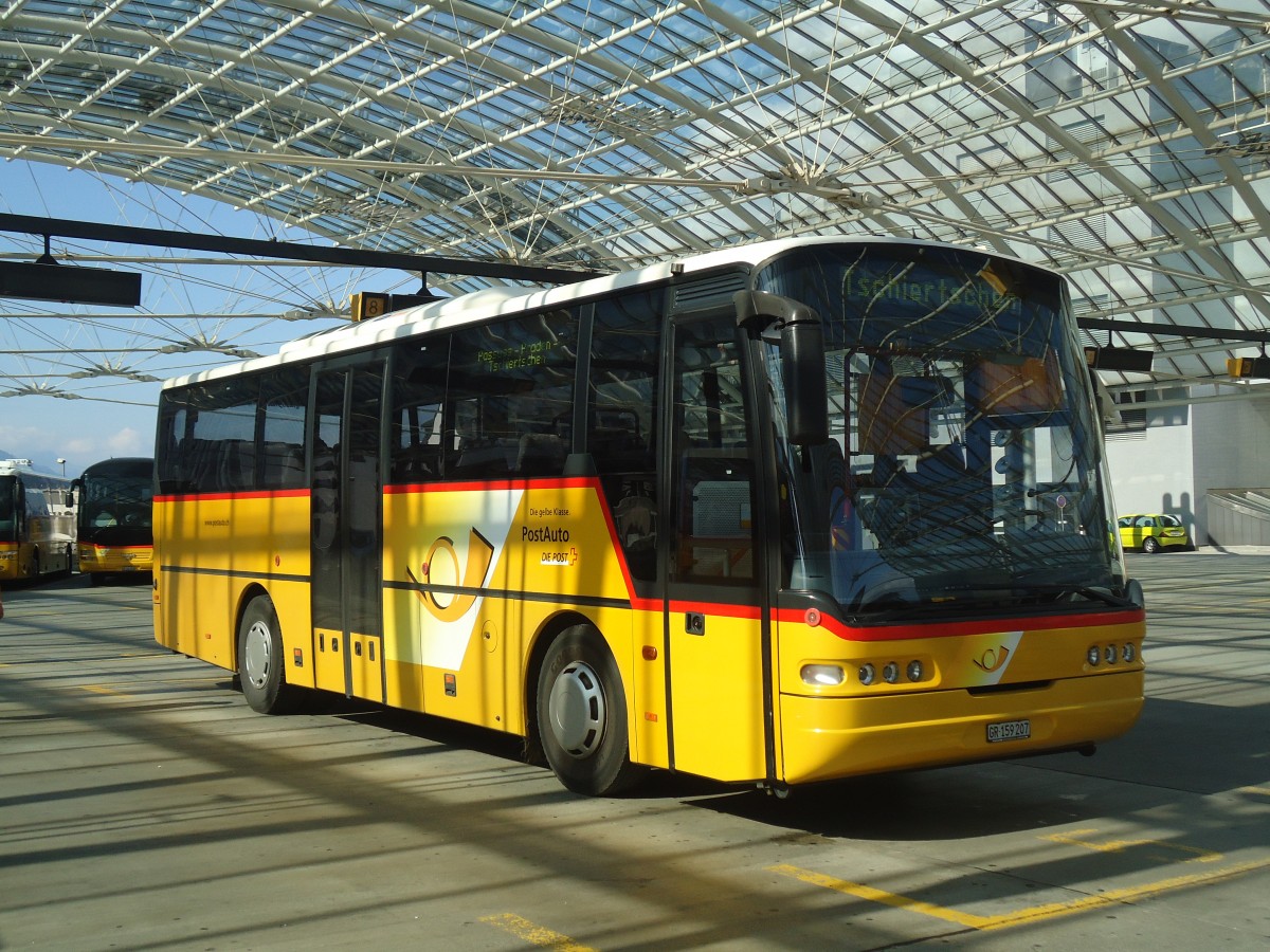 (141'751) - PostAuto Graub�nden - GR 159'207 - Neoplan (ex P 25'082) am 15. September 2012 in Chur, Postautostation