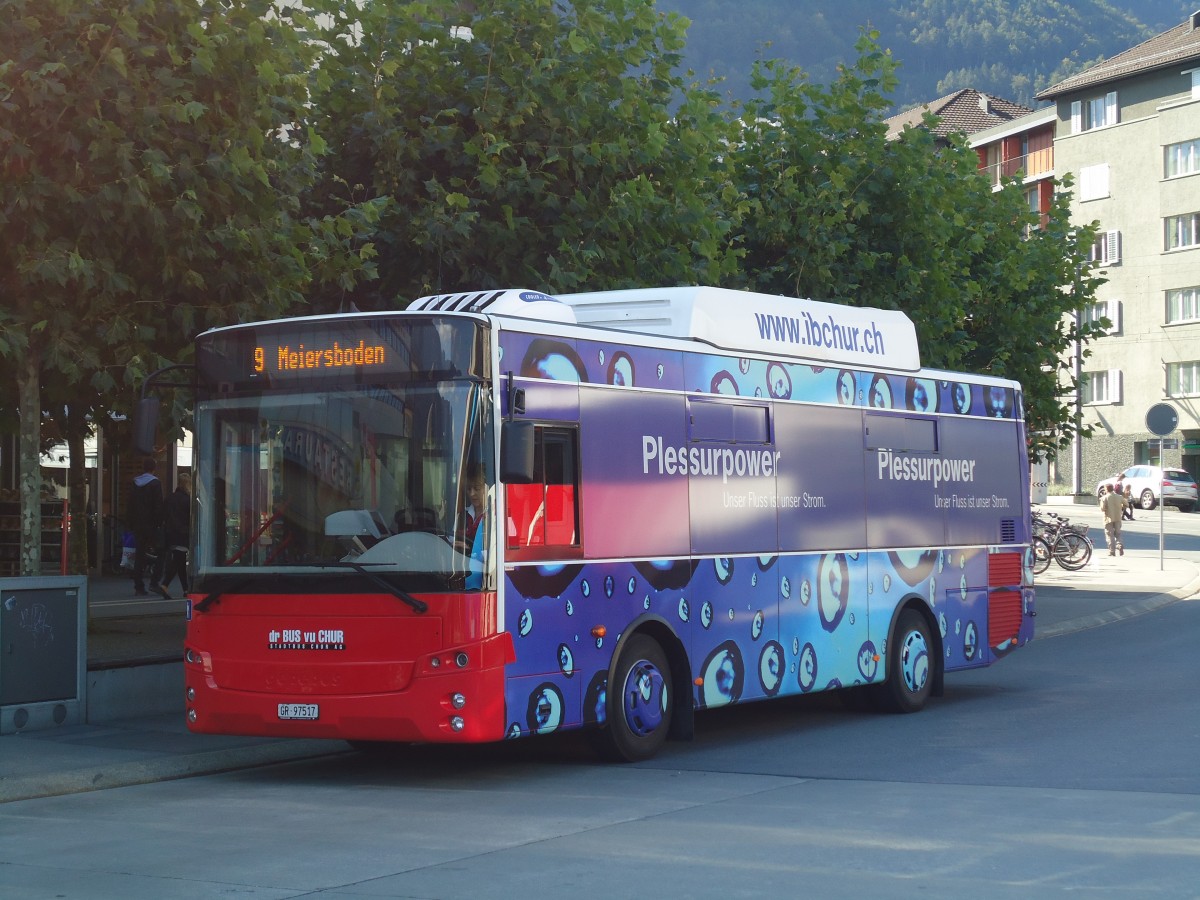 (141'763) - SBC Chur - Nr. 17/GR 97'517 - Otokar/G�p�bus am 15. September 2012 beim Bahnhof Chur