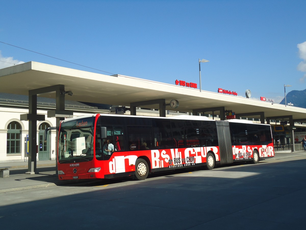 (141'766) - SBC Chur - Nr. 51/GR 155'851 - Mercedes am 15. September 2012 beim Bahnhof Chur