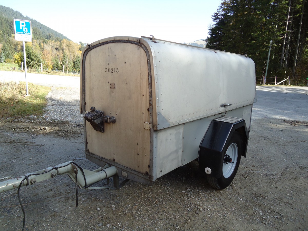 (142'053) - Schmid, Th�rishaus - BE 191'868 - Moser Gep�ckanh�nger (ex P 30'215) am 21. Oktober 2012 in Schwarzsee, Schwyberg 