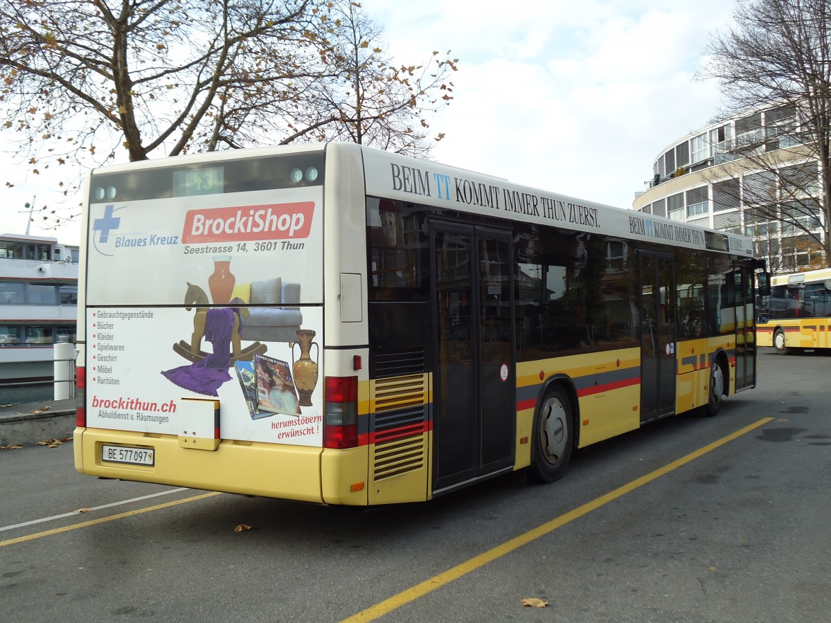 (142'240) - STI Thun - Nr. 97/BE 577'097 - MAN am 22. November 2012 bei der Schiffl�ndte Thun