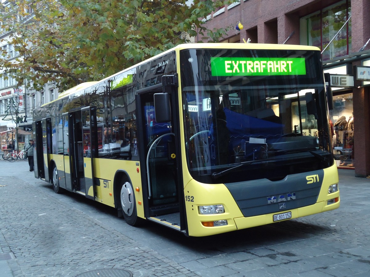 (142'257) - STI Thun - Nr. 152/BE 801'152 - MAN am 22. November 2012 in Thun, B�lliz