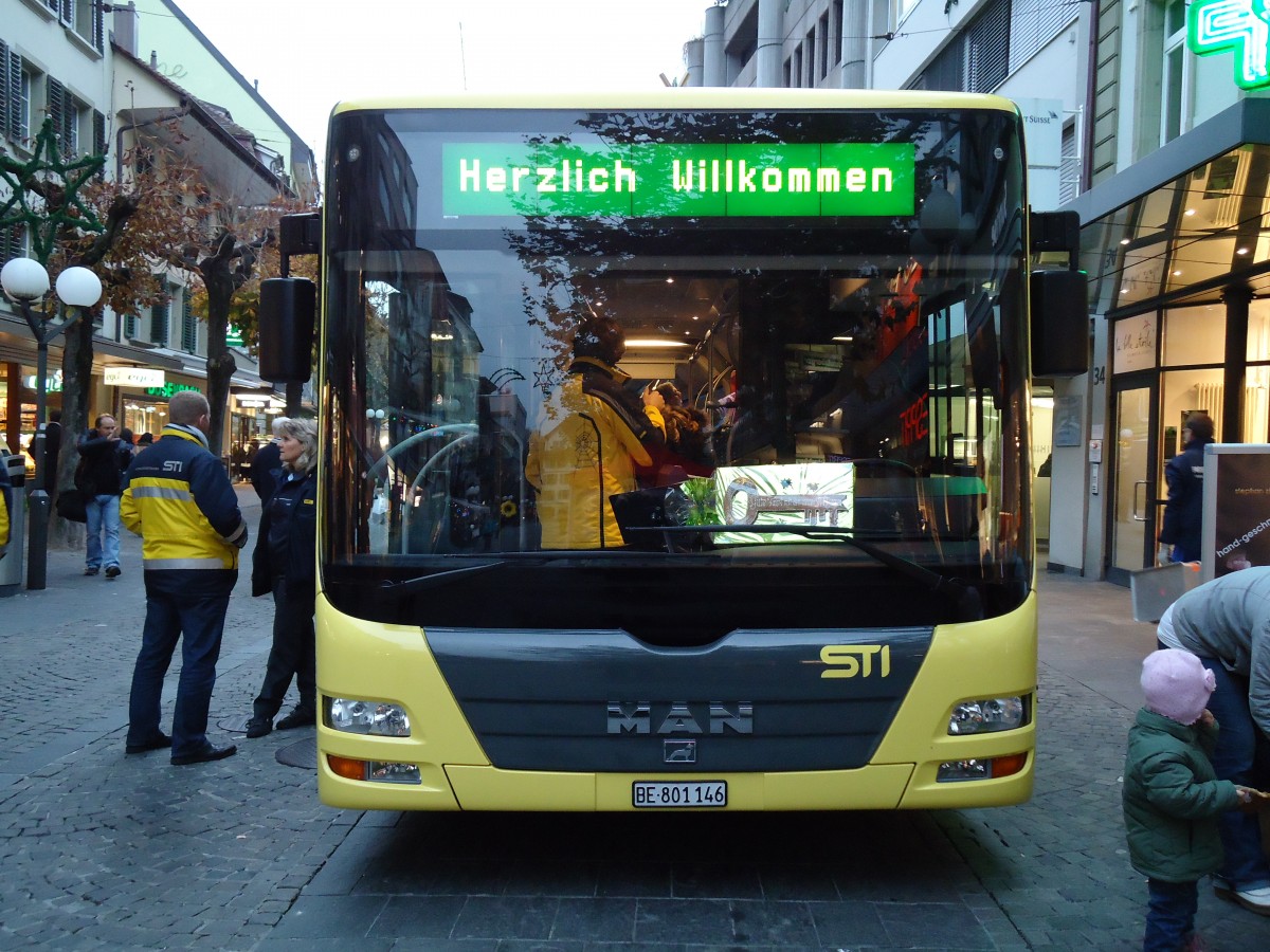 (142'260) - STI Thun - Nr. 146/BE 801'146 - MAN am 22. November 2012 in Thun, B�lliz
