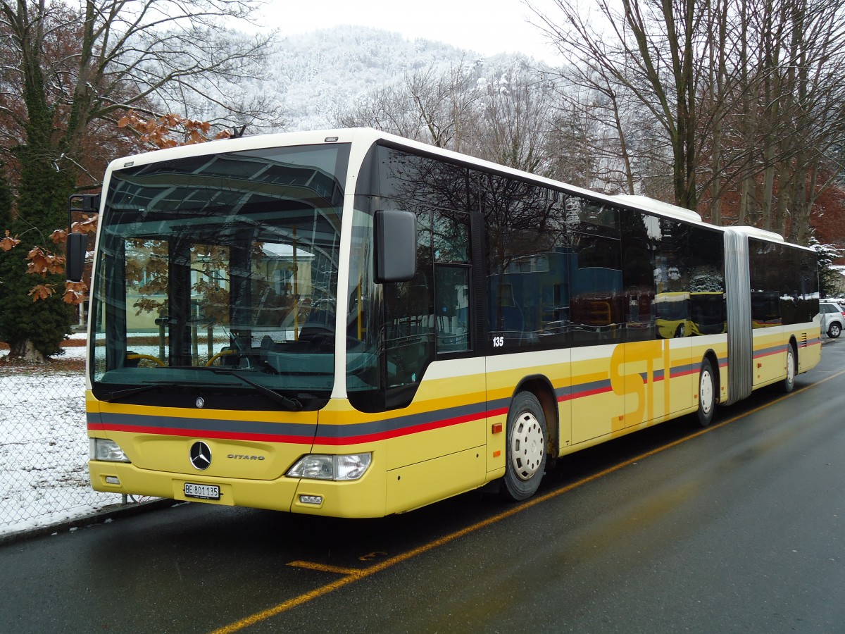 (142'289) - STI Thun - Nr. 135/BE 801'135 - Mercedes am 30. November 2012 bei der Schiffl�ndte Thun