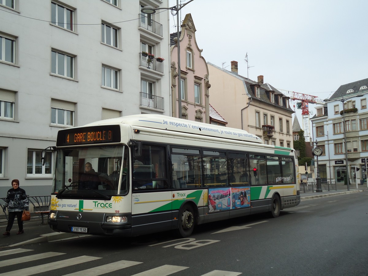 (142'356) - TRACE Colmar - Nr. 159/3187 YE 68 - Irisbus am 8. Dezember 2012 in Colmar, Th��tre
