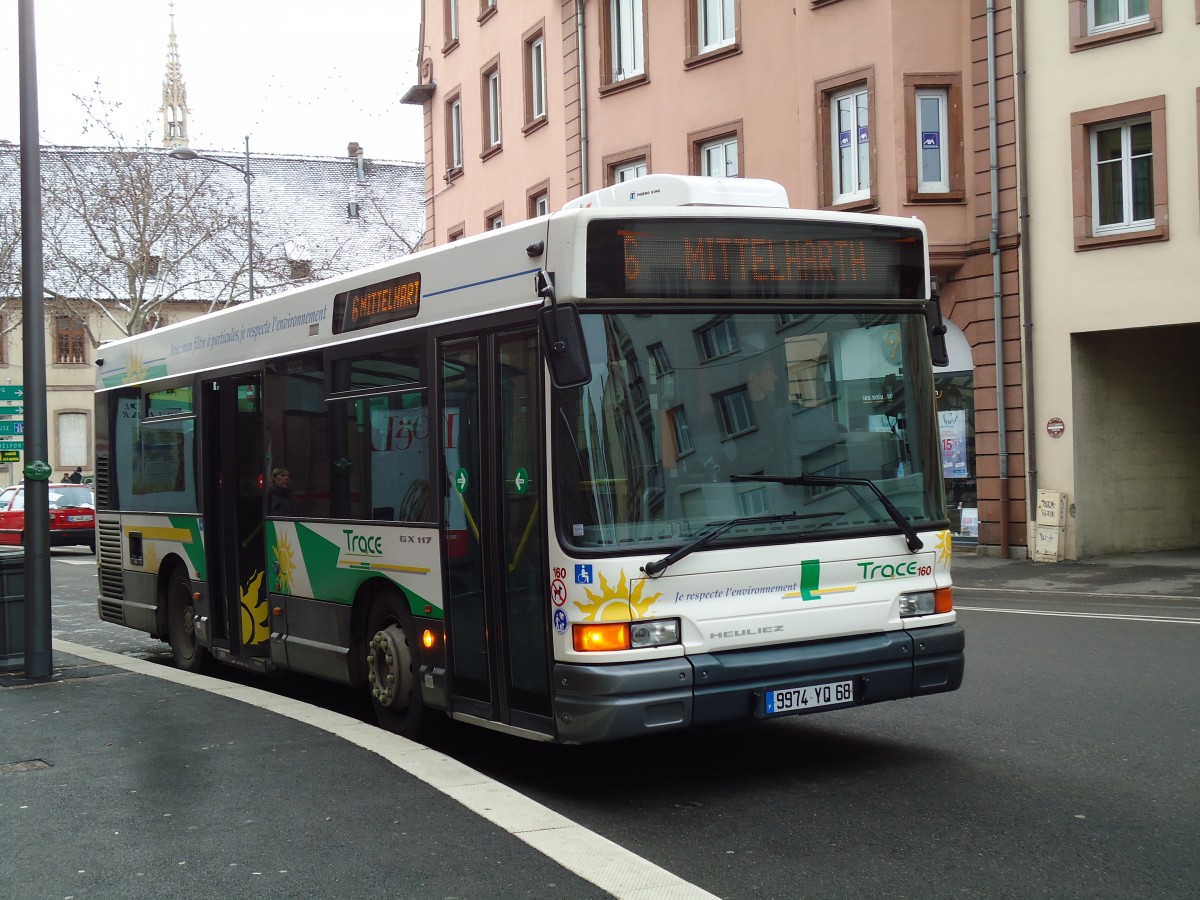 (142'360) - TRACE Colmar - Nr. 160/9974 YQ 68 - Heuliez am 8. Dezember 2012 in Colmar, Th��tre