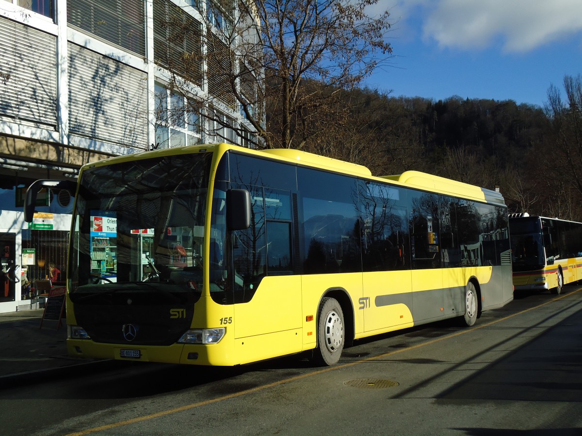 (142'563) - STI Thun - Nr. 155/BE 801'155 - Mercedes am 19. Dezember 2012 bei der Schiffl�ndte Thun