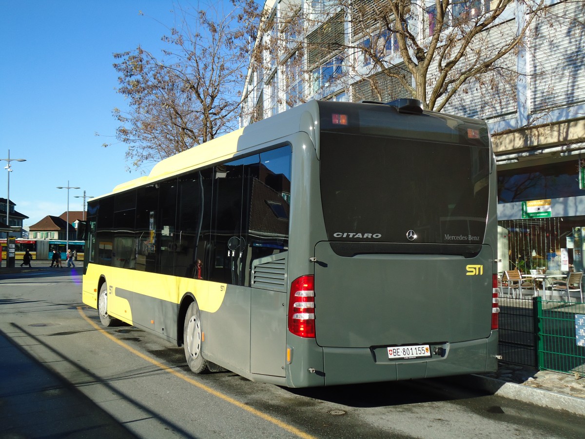 (142'564) - STI Thun - Nr. 155/BE 801'155 - Mercedes am 19. Dezember 2012 bei der Schiffl�ndte Thun