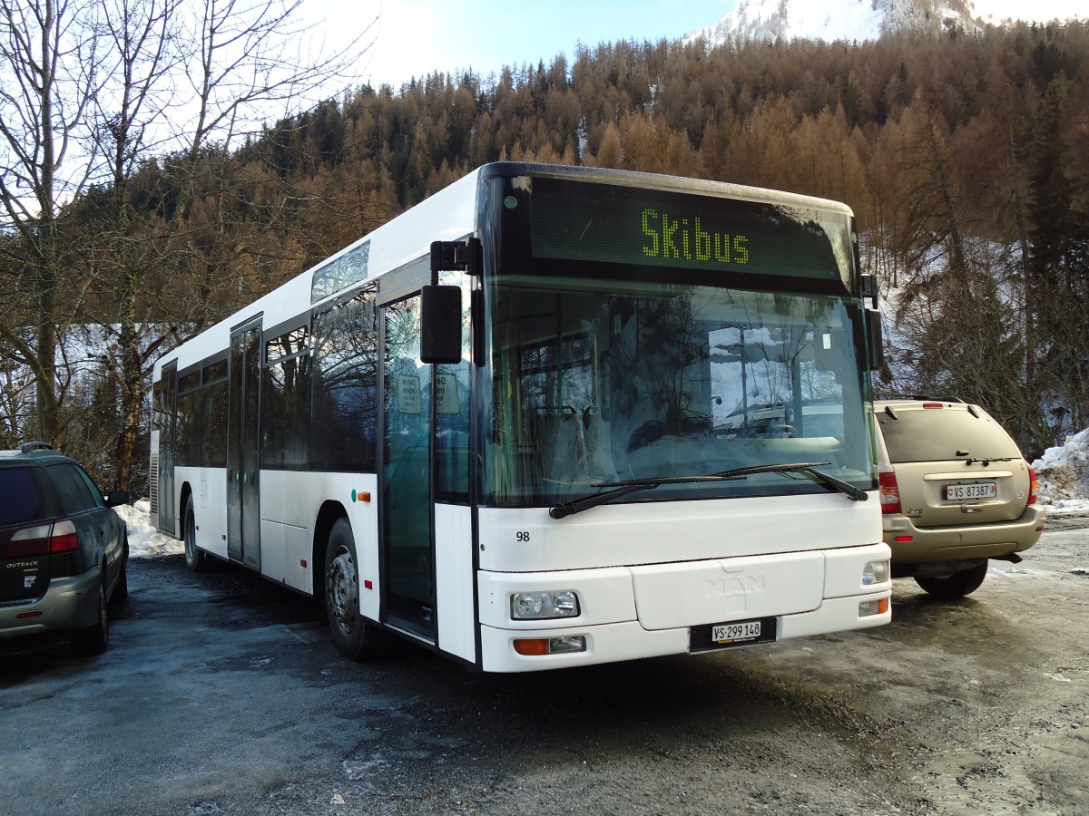 (142'639) - Buchard, Leytron - Nr. 98/VS 299'140 - MAN (ex TN Neuch�tel Nr. 222) am 26. Dezember 2012 in Ovronnaz, Lui Teise