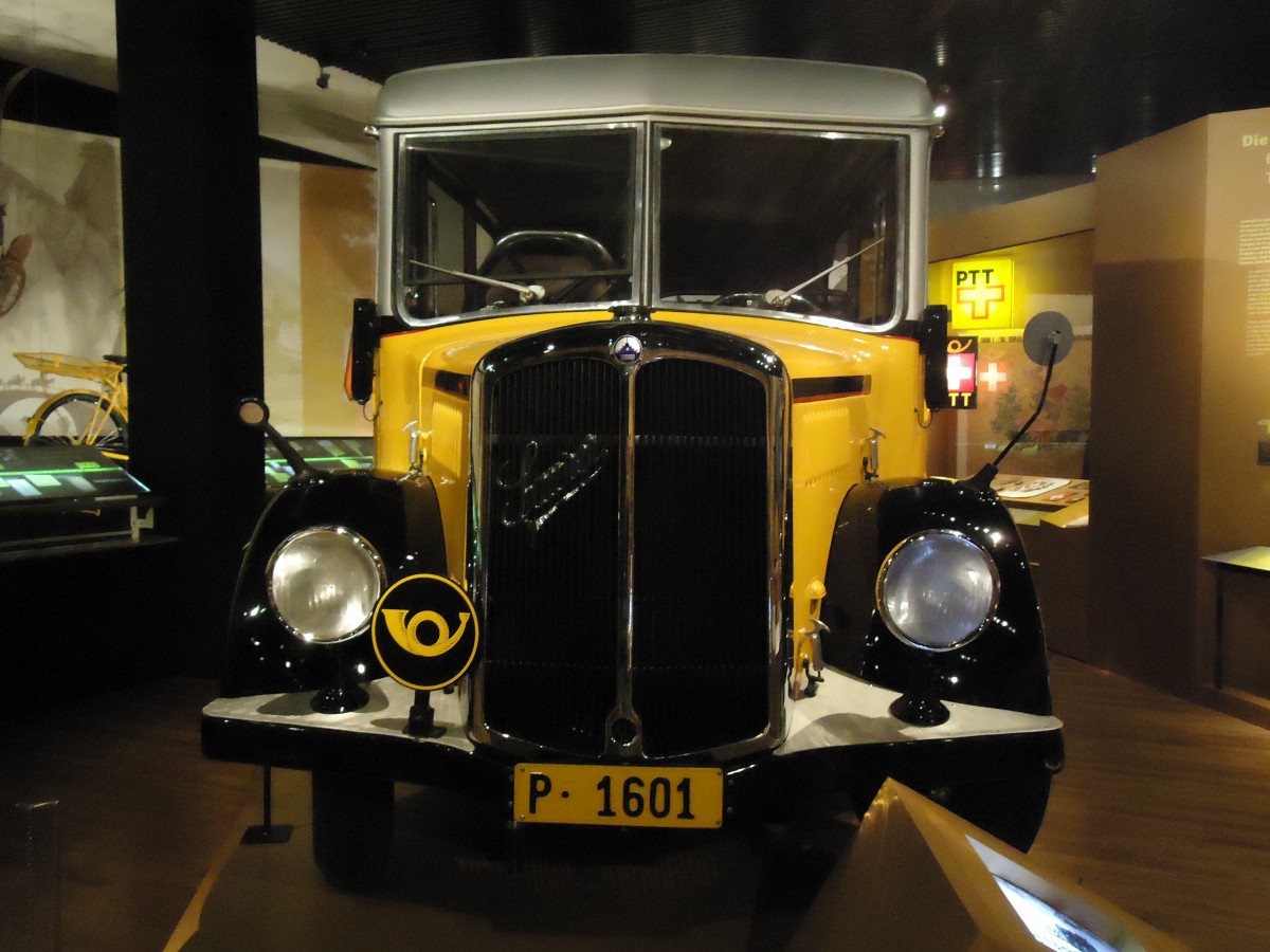 (142'694) - PTT-Regie - P 1601 - Saurer/Saurer (ex Nussbaumer, Ganterschwil) am 27. Dezember 2012 in Bern, Museum f�r Kommunikation