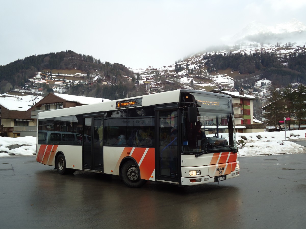 (142'933) - EAB Engelberg - Nr. 4/OW 10'265 - MAN/G�ppel (ex AAGU Altdorf Nr. 55; ex Schultz, D-Herxheim) am 5. Januar 2013 in Engelberg, Titlisbahnen