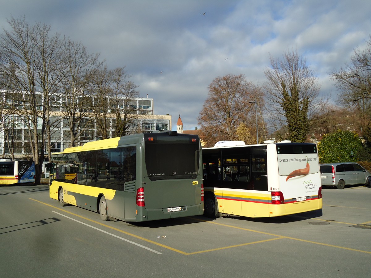 (142'986) - STI Thun - Nr. 155/BE 801'155 - Mercedes am 5. Januar 2013 bei der Schiffl�ndte Thun