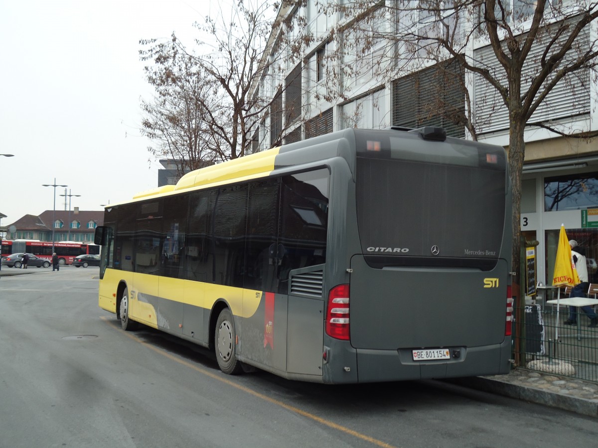 (143'053) - STI Thun - Nr. 154/BE 801'154 - Mercedes am 19. Januar 2013 bei der Schiffl�ndte Thun